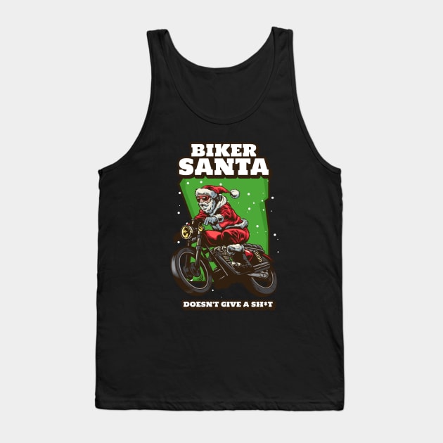 Biker santa funny Tank Top by MotorizedTees